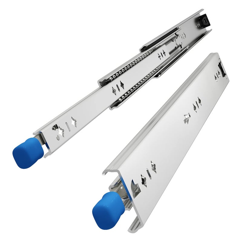 VADANIA 32" Heavy Duty Drawer Slide with Lock #VD2053, 2" Width Up to 156lb Load Capacity, 3-Fold Full Extension, Ball Bearing Lock-in & Lock-Out, Side Mount, 1-Pair - Image 1